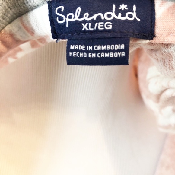 Splendid Heathered Pink Floral Sweatshirt - Picture 5 of 6